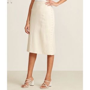Madewell Button Slit Midi Skirt